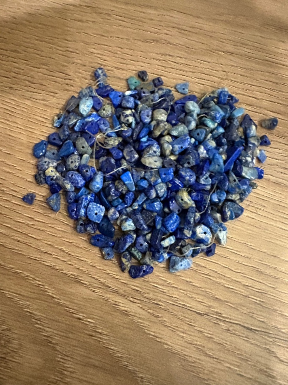 Lapis Lazuli Pre Drilled Crystal Chips